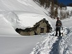 Da Carona al Lago di Fregabolgia con tanta neve sul tracciato di ciaspolatori mattinieri il 10 gennaio 09 - FOTOGALLERY